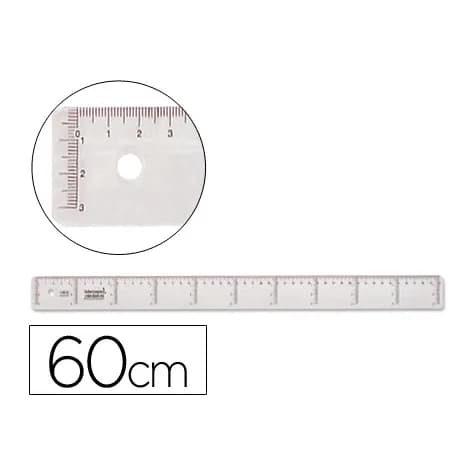 Liderpapel Regla liderpapel plastico cristal 60 cm
