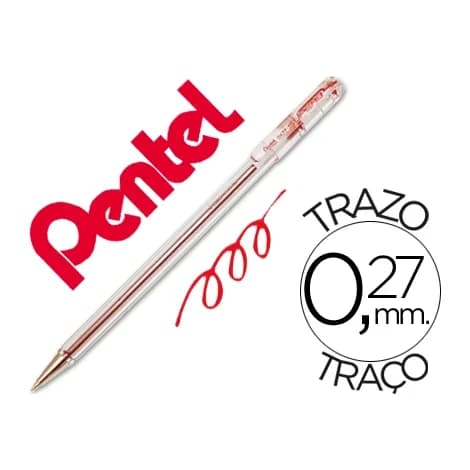 Pentel Boligrafo pentel bk-77 b rojo