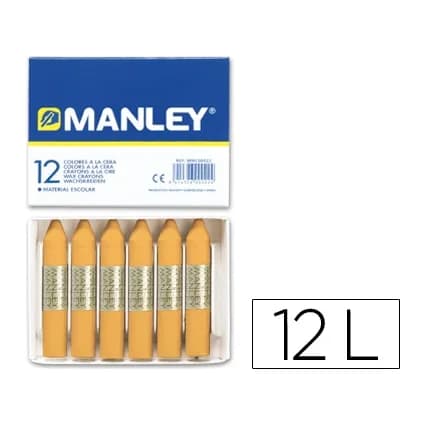 Manley Lapices cera manley unicolor ocre n.26 caja de 12 unidades