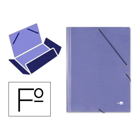 Liderpapel Carpeta liderpapel gomas tres solapas carton simil prespan folio