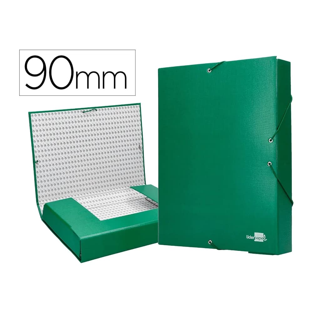 Liderpapel Carpeta proyectos liderpapel folio lomo 90mm carton forrado verde