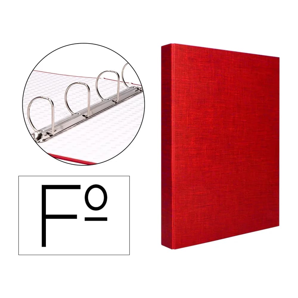 Liderpapel Carpeta de 4 anillas 40mm mixtas liderpapel folio carton forrado paper coat
