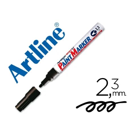 Artline Rotulador artline marcador permanente ek-400 xf negro -punta redonda 2.3 mm -metal caucho y plastico