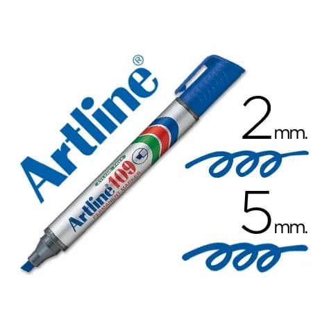 Artline Rotulador artline marcador permanente 109 azul punta biselada