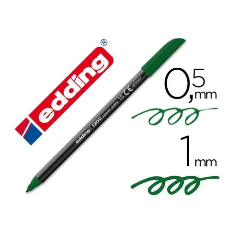 Edding Rotulador edding punta fibra 1200 verde oliva n.15 punta redonda 0.5 mm