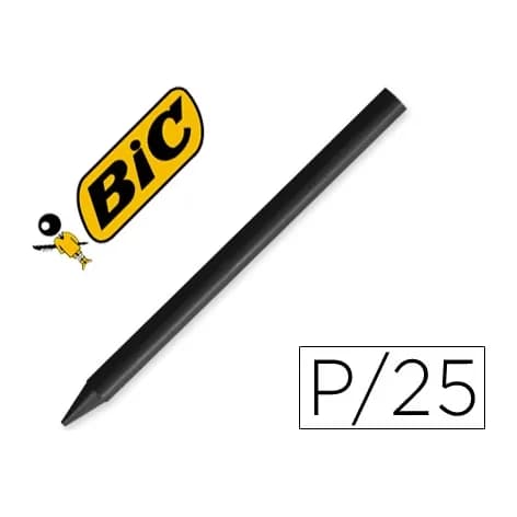 Plastidecor Lapices plastidecor unicolor negro-09 caja con 25 lapices