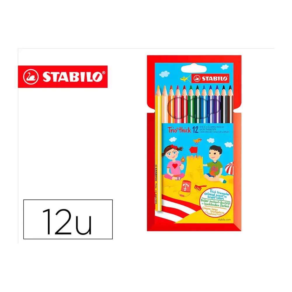 Stabilo Lapices de colores stabilo trio caja de 12 colores