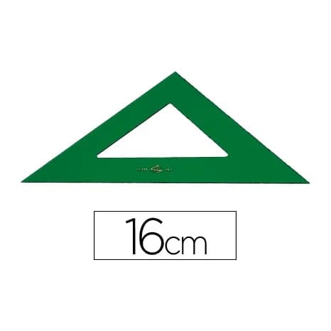 Faber castell Escuadra faber castell 16 cm plastico verde