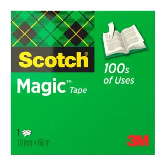 Scotch Cinta adhesiva scotch magic invisible 66 mt x 19 mm
