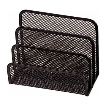 Q-connect Soporte para cartas q-connect metalico rejilla negro 170x135x83mm