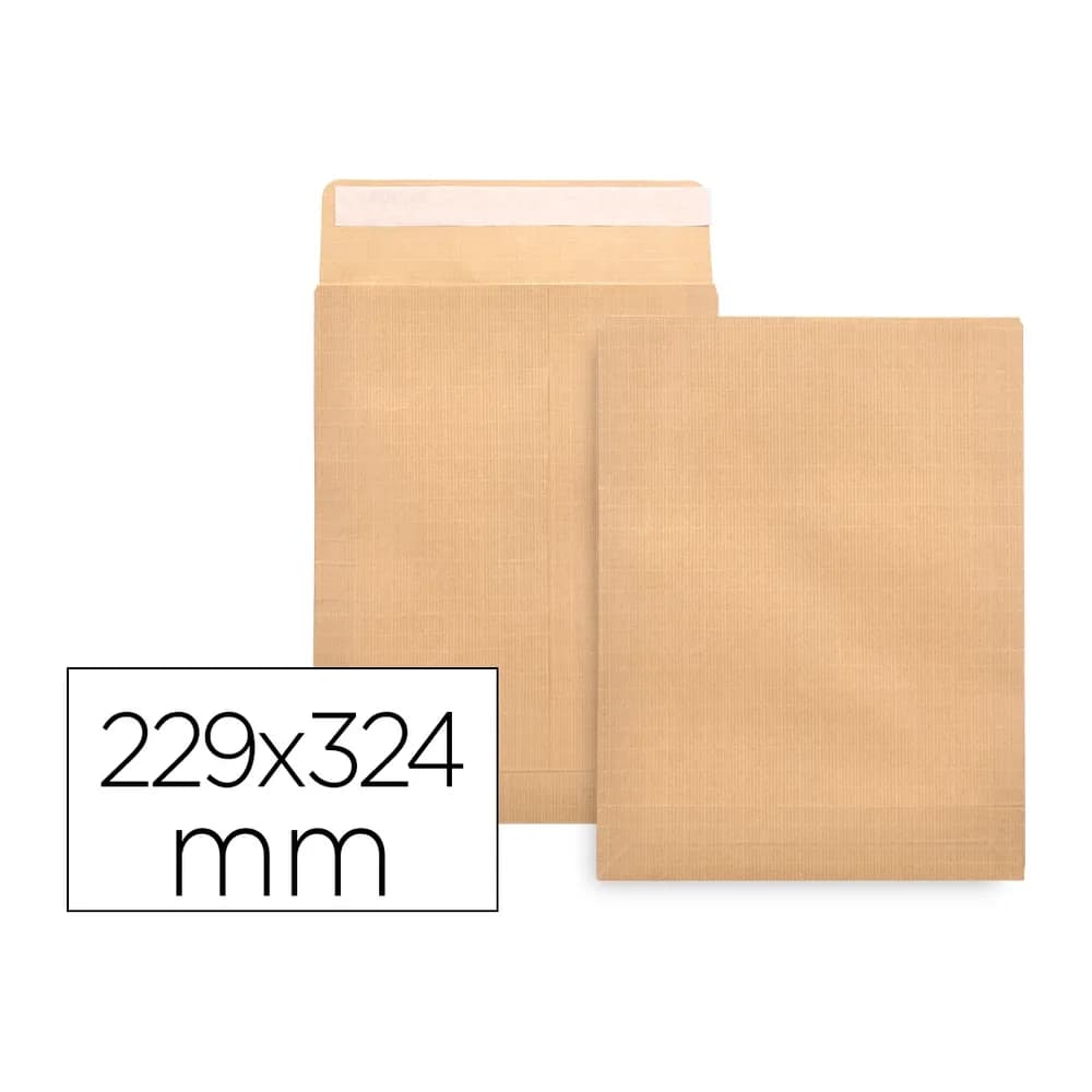 Liderpapel Sobre liderpapel bolsa n.7 kraft din c4 229x324 mm tira de silicona caja de 250 unidades