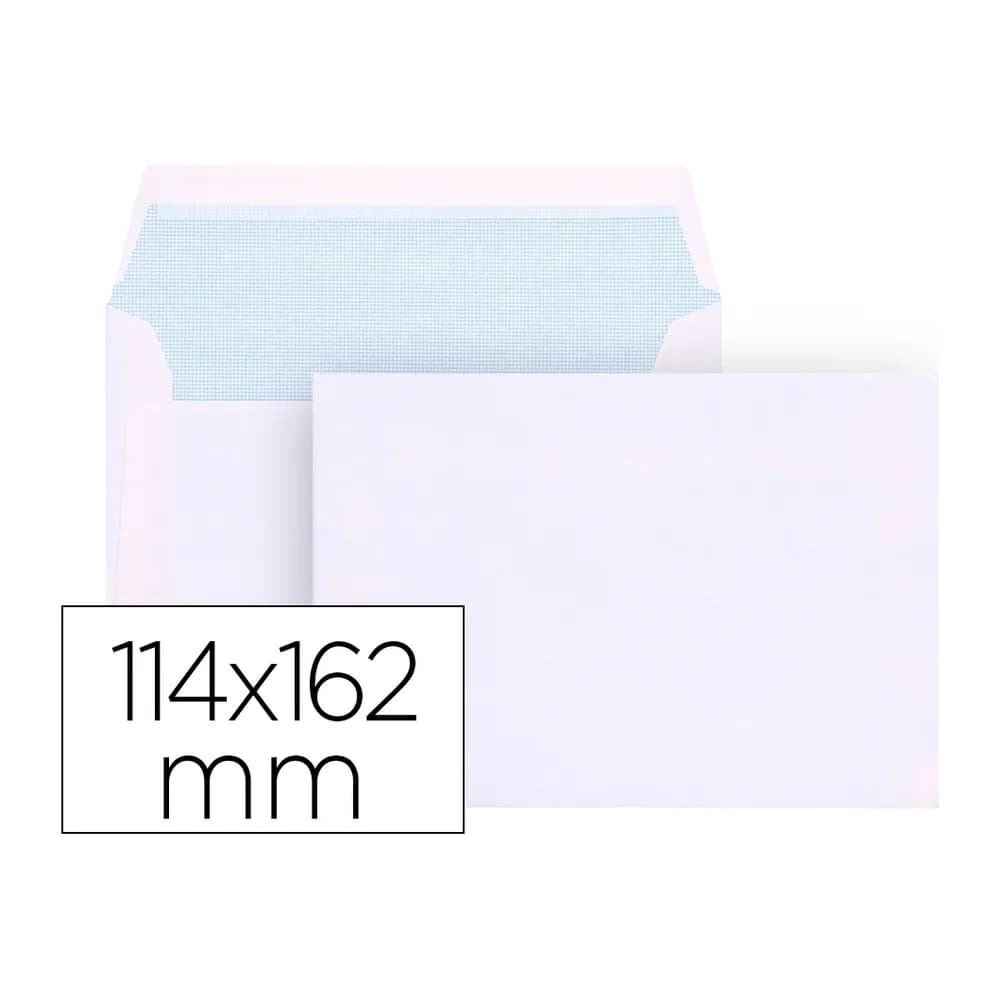 Liderpapel Sobre liderpapel n.19 blanco c6 114x162 mm tira de siliconacaja de 500 unidades