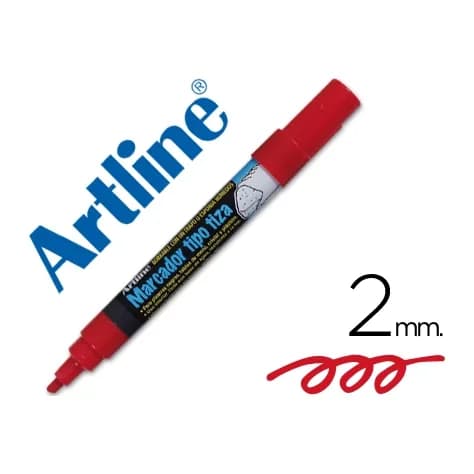Artline Rotulador artline pizarra verde negra epw-4-ro color rojo bolsa de 4 unidades