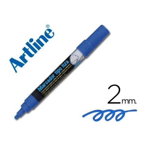 Artline Rotulador artline pizarra verde negra epw-4-az color azul bolsa de 4 unidades
