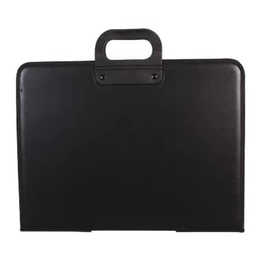 Q-connect Cartera portadocumentos q-connect negra con asa con cremallera din a3 420x297 mm