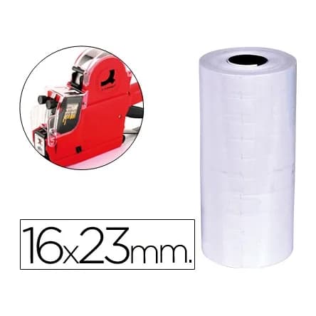 Q-connect Etiquetas q-connect blanca 16x23 mm lisa rollo 700 etiquetas para etiquetadora q-connect kf00711