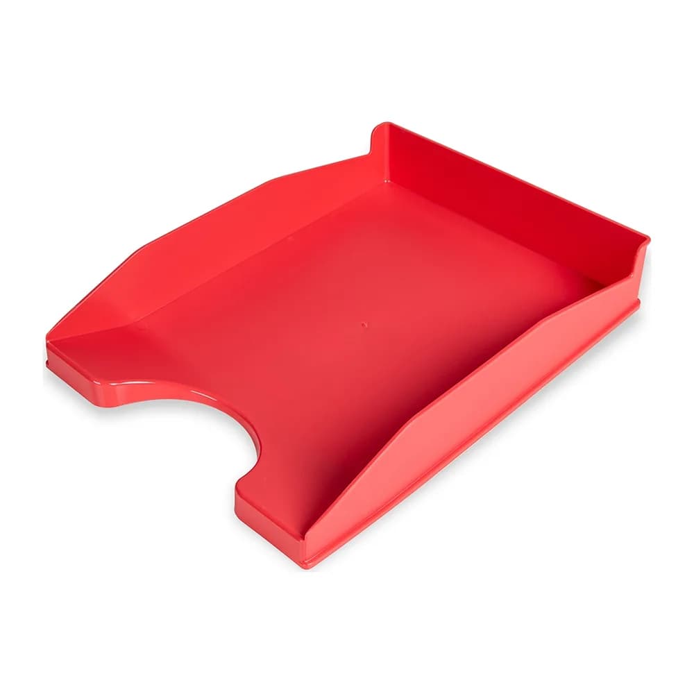 Q-connect Bandeja sobremesa plastico q-connect rojo opaco 240x70x340 mm