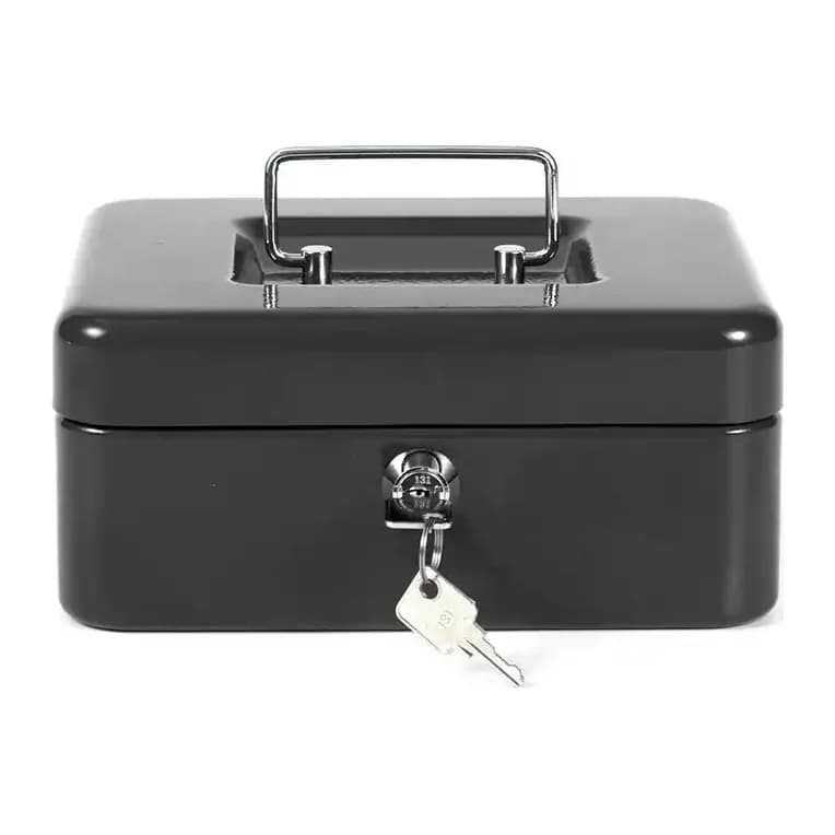 Q-connect Caja caudales q-connect 8\" 200x160x90 mm con portamonedas