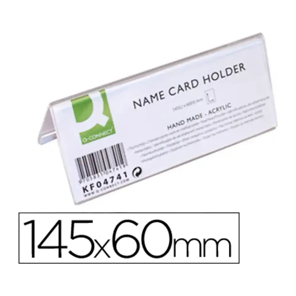 Q-connect Identificador sobremesa q-connect metacrilato 145x60 mm ref.5728
