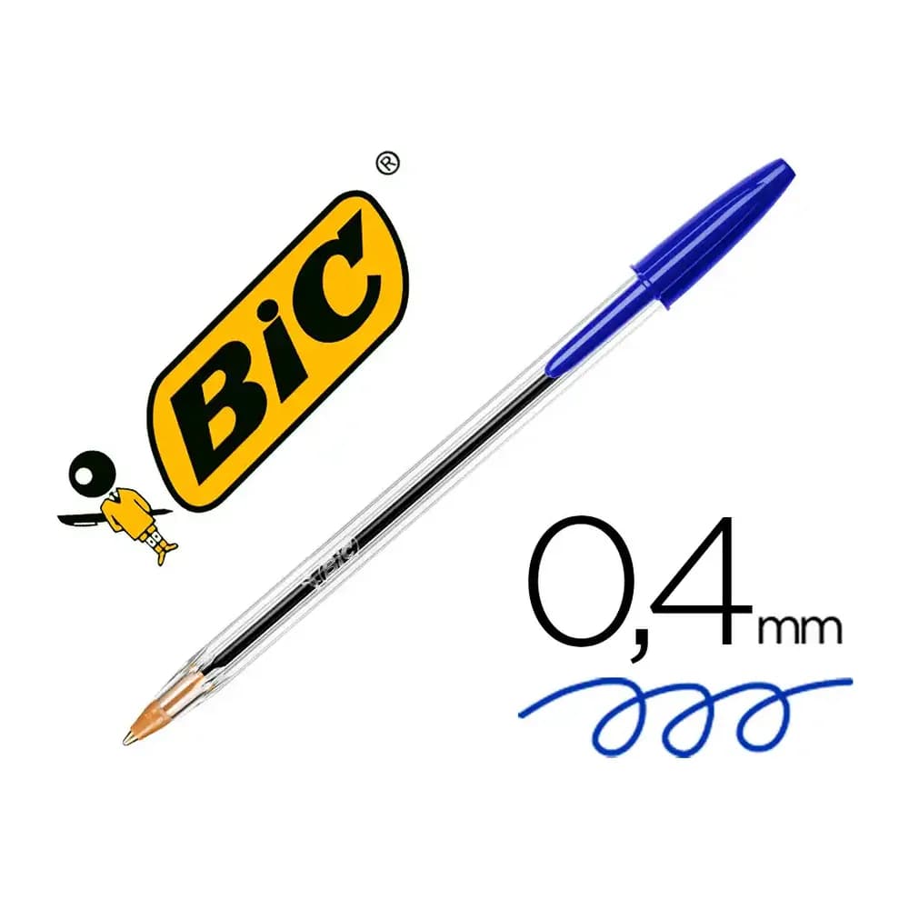 Bic Boligrafo bic cristal original tinta azul bolsa de 5 unidades