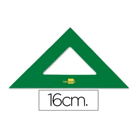 Liderpapel Escuadra liderpapel 16 cm acrilico verde