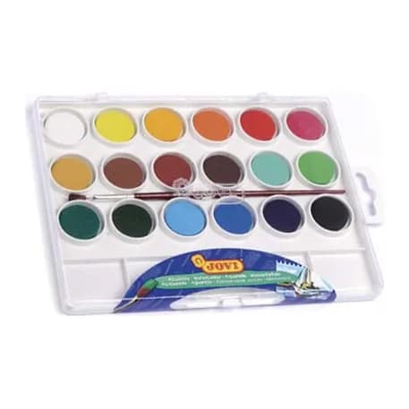 Jovi Acuarela jovi 18 colores con pincel estuche de plastico