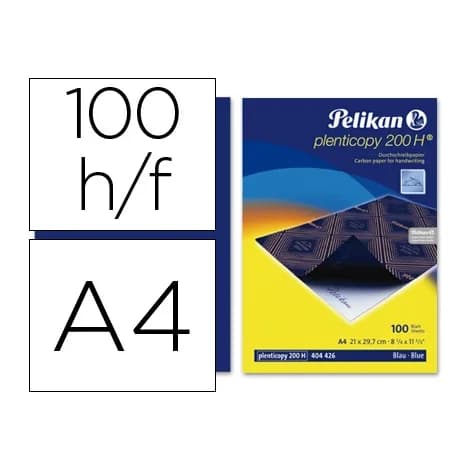 Pelikan Papel carbon pelikan azul din a4 caja de 100 hojas