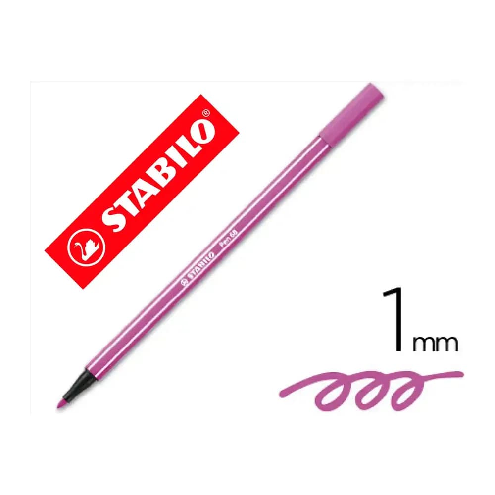 Stabilo Rotulador stabilo acuarelable pen 68 lila punta gruesa 1mm