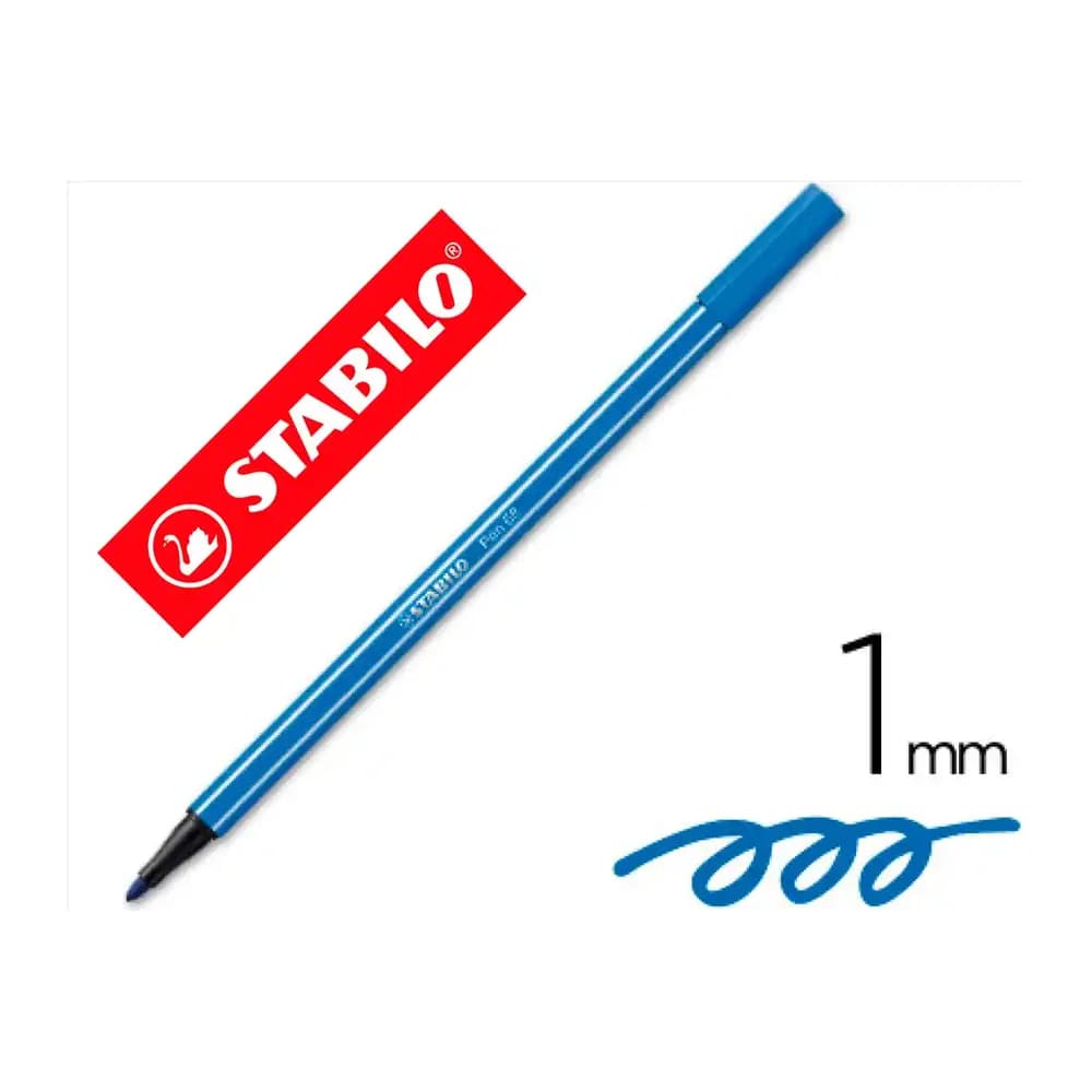 Stabilo Rotulador stabilo acuarelable pen 68 azul marino punta gruesa 1mm