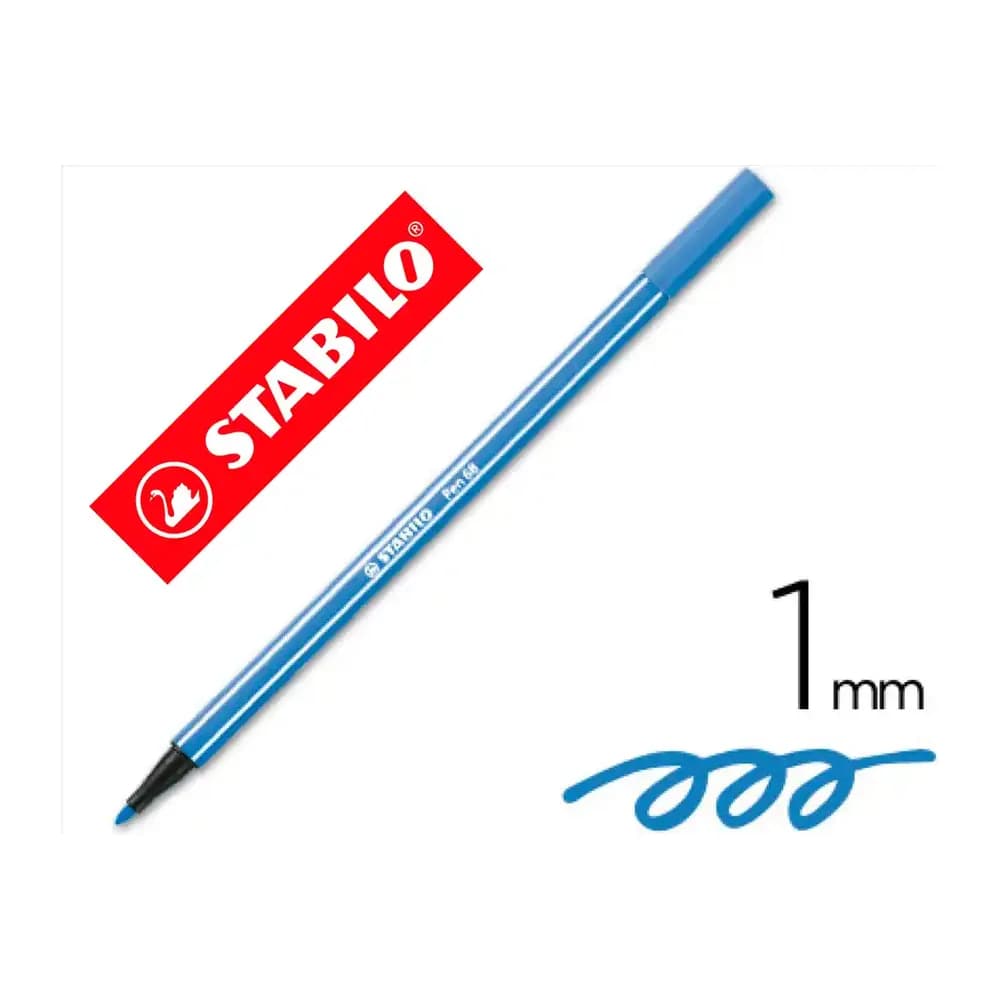Stabilo Rotulador stabilo acuarelable pen 68 azul oscuro punta gruesa 1mm