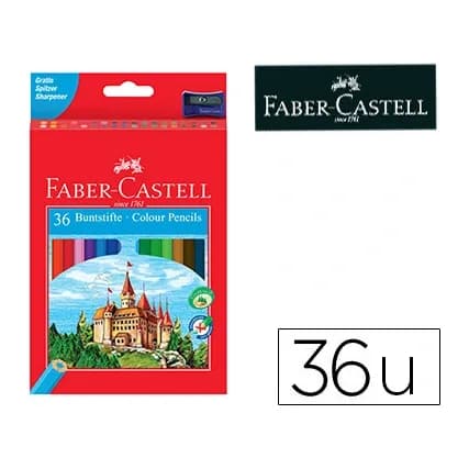 Faber castell Lapices de colores faber castell hexagonal madera reforestada caja de 36 unidades colores surtidos