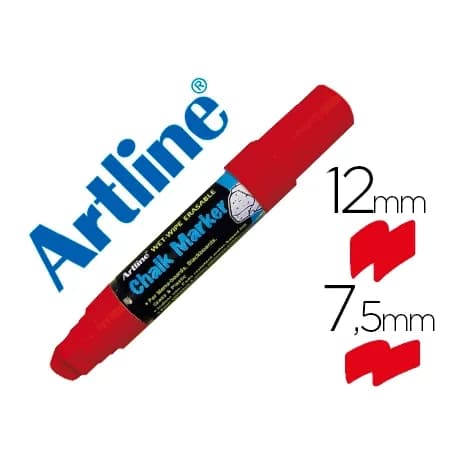 Artline Rotulador artline pizarra verde negra epw-12 mm color rojo