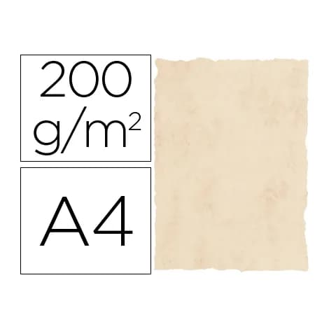 Michel Papel pergamino din a4 200 gr color marmol beige paquete de 25 hojas
