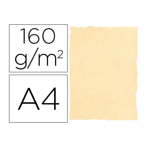 Michel Papel pergamino din a4 160 gr color pergamino crema paquete de 25 hojas