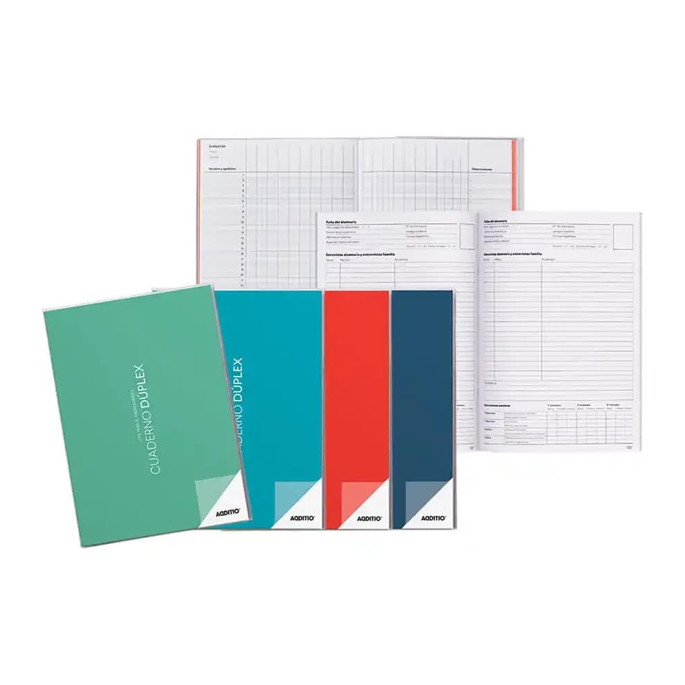Additio Cuaderno duplex additio a4 evaluacion continua mas tutoria