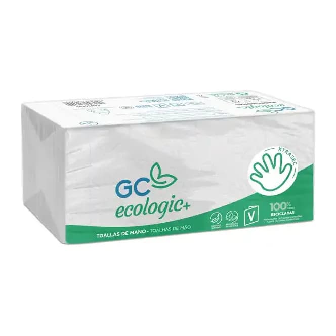 Goma-camps Toalla de papel mano engarzada ecologica xtrasec 20x23 cm 2 capas paquete con 196 unidades