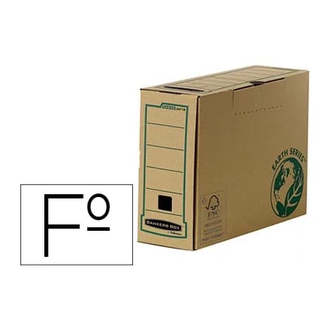 Fellowes Caja archivo definitivo fellowes folio carton reciclado lomo 100 mm