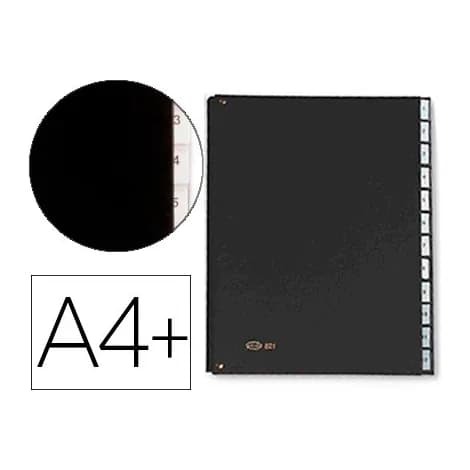 Pardo Carpeta clasificadora fuelle pardo carton compacto folio 12 departamentos visor doble personalizables color negro