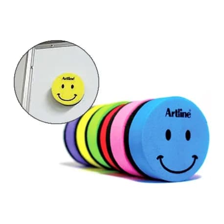 Artline Borrador artline pizarra blanca redondo magnetico cara smiley colores surtidos
