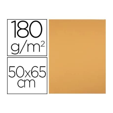 Liderpapel Cartulina liderpapel 50x65 cm 180 gr avellana paquete de 25 hojas