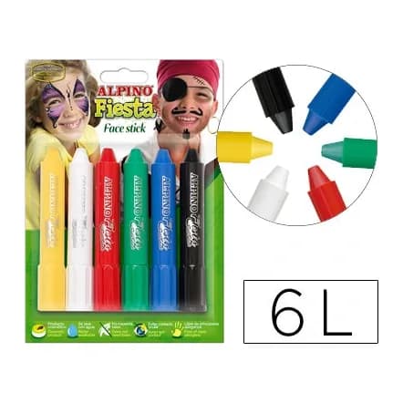 Alpino Barra maquillaje face stick 6 colores surtidos
