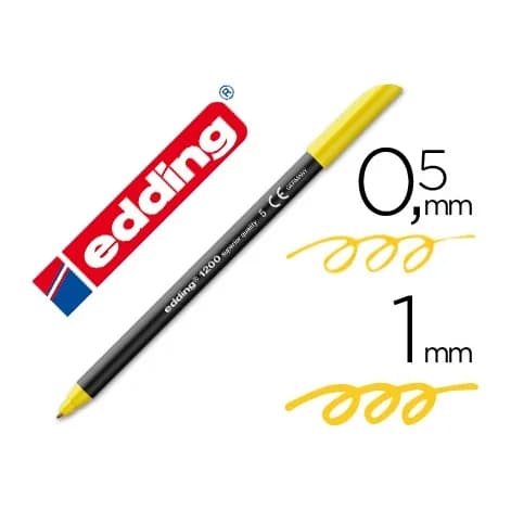 Edding Rotulador edding punta fibra 1200 amarillo n.5 punta redonda 0.5 mm