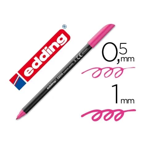 Edding Rotulador edding punta fibra 1200 rosa n.9 punta redonda 0.5 mm