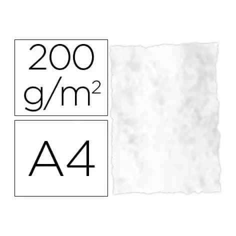 Michel Papel pergamino din a4 troquelado 200 gr color marmoleado gris paquete de 25 hojas