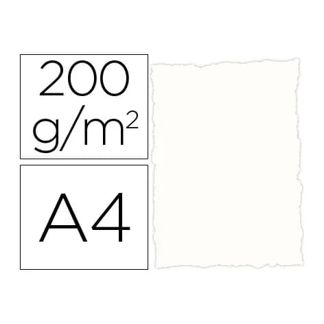 Michel Papel pergamino din a4 troquelado 200 gr color rustico blanco paquete de 25 hojas