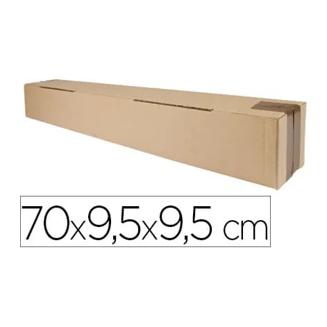 Q-connect Caja para embalar q-connect tubo carton reciclado canal simple 3 mm color kraft 725x95x95 mm