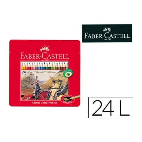 Faber castell Lapices de colores faber castell caja metalica de 24 colores surtidos