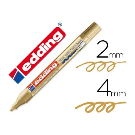 Edding Rotulador edding punta fibra 750 oro punta redonda 2-4 mm
