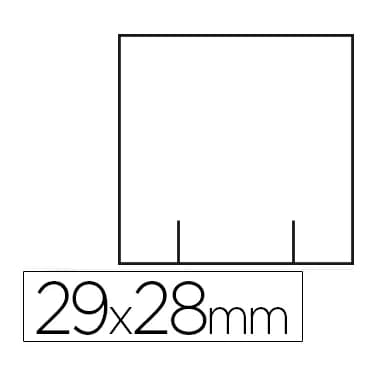 Meto Etiquetas meto blanca 29x28 mm troquelada rollo de 700 etiquetas