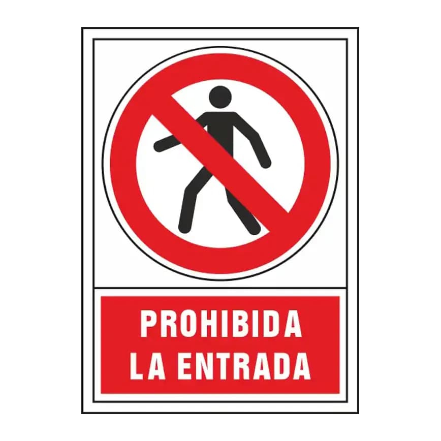 Syssa Pictograma syssa señal de prohibicion prohibida la entrada en pvc 245x345 mm
